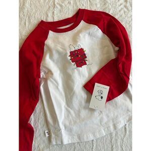 NWT Janie and Jack Peanuts Snoopy graphic shirt Size 4